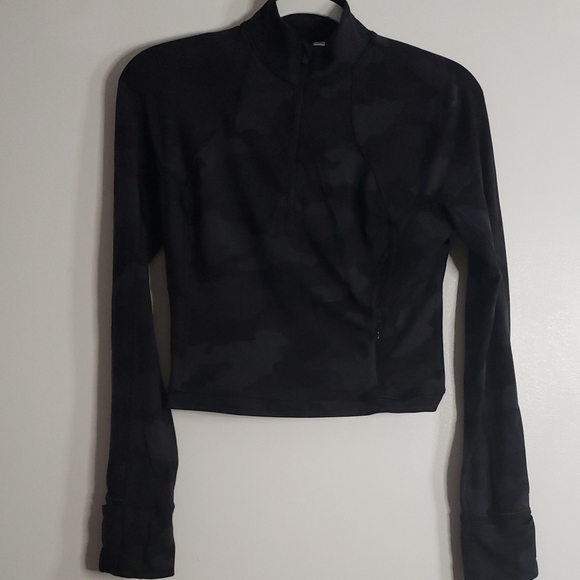 Lululemon Athletica Black Fitted Long Sleeve Camo 8 - Picture 1 of 9